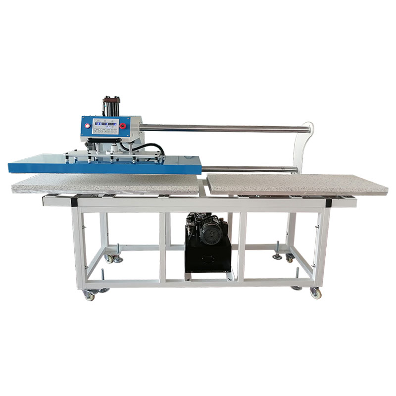 Prensa t&eacute;rmica hidr&aacute;ulica dupla para mesa de trabalho, 40*120cm, m&aacute;quina de impress&atilde;o de transfer&ecirc;ncia horizontal para jeans